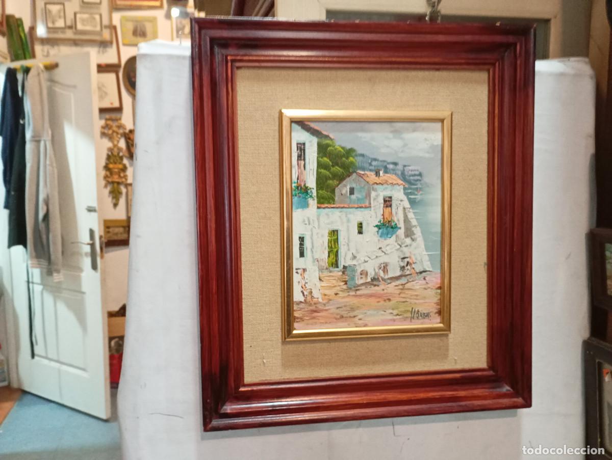 Arte: cuadro pintura al oleo casas - Foto 1