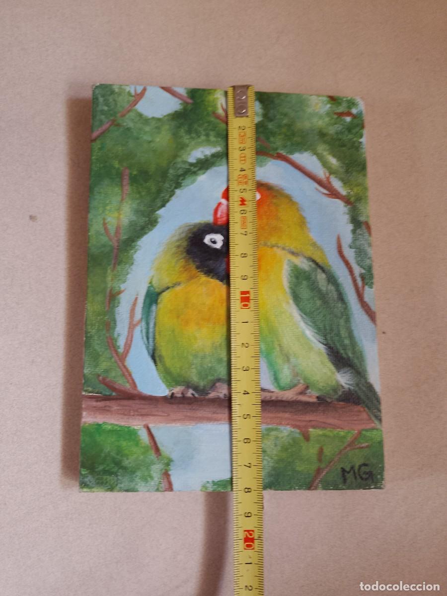 Arte: ACR&Iacute;LICO EN LIENZO,PAJAROS - Foto 3