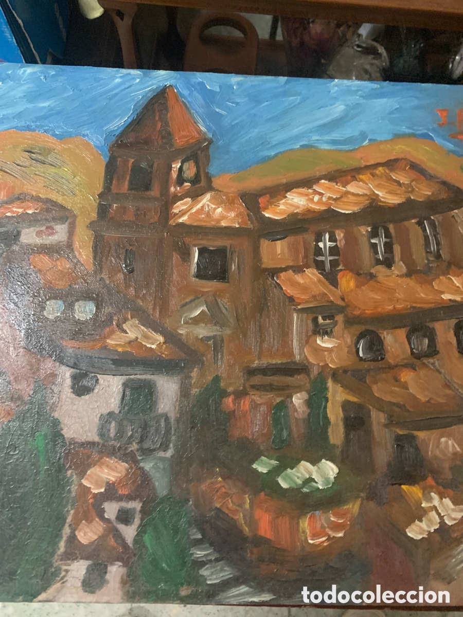 Arte: Cuadro pueblo con firma - Foto 4