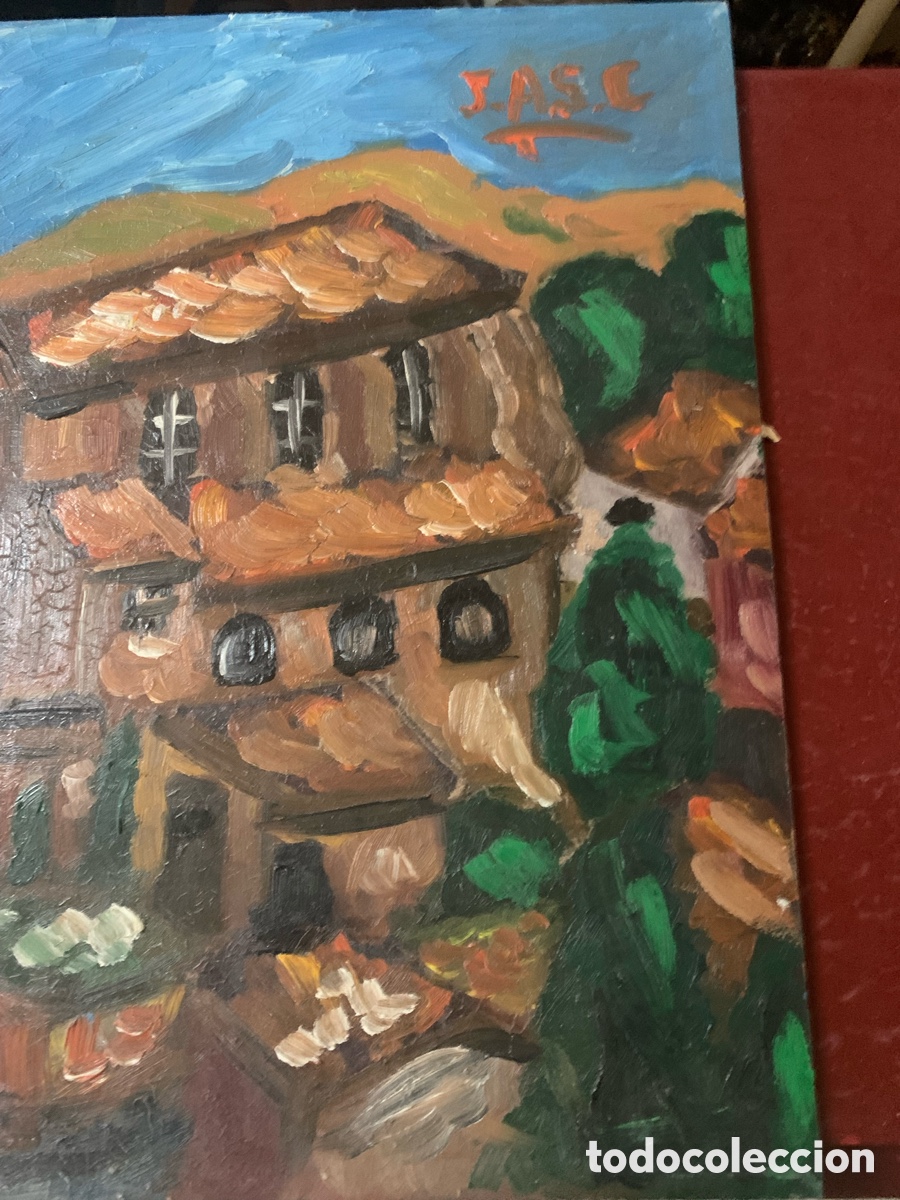 Arte: Cuadro pueblo con firma - Foto 5