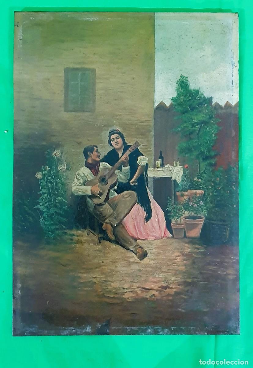 Arte: -Oleo antiguo sobre lienzo - Foto 3