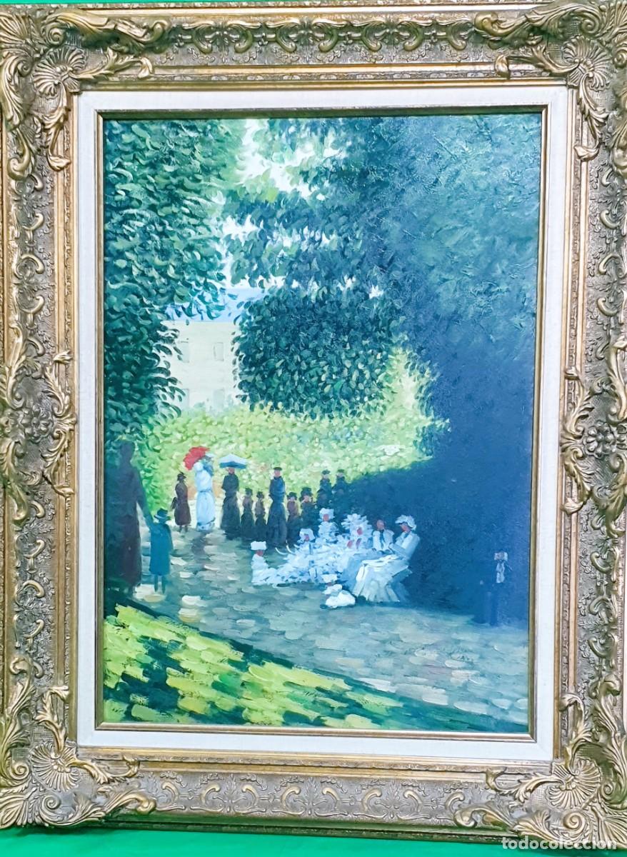 Arte: &Oacute;LEO SOBRE LIENZO COPIA MONET - Foto 2