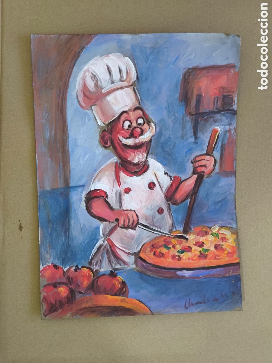 Art: Cocinero pizzero ( chef ) expresionismo