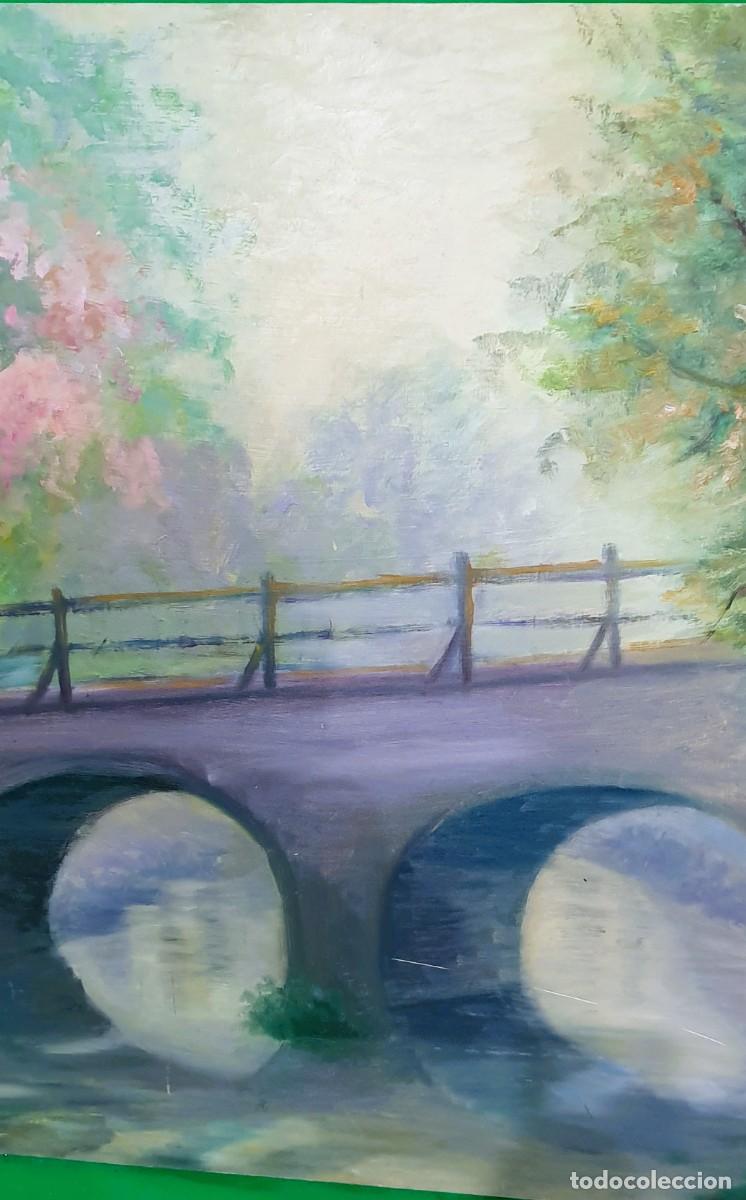 Arte: Oleo sobre tabla , puente - Foto 2
