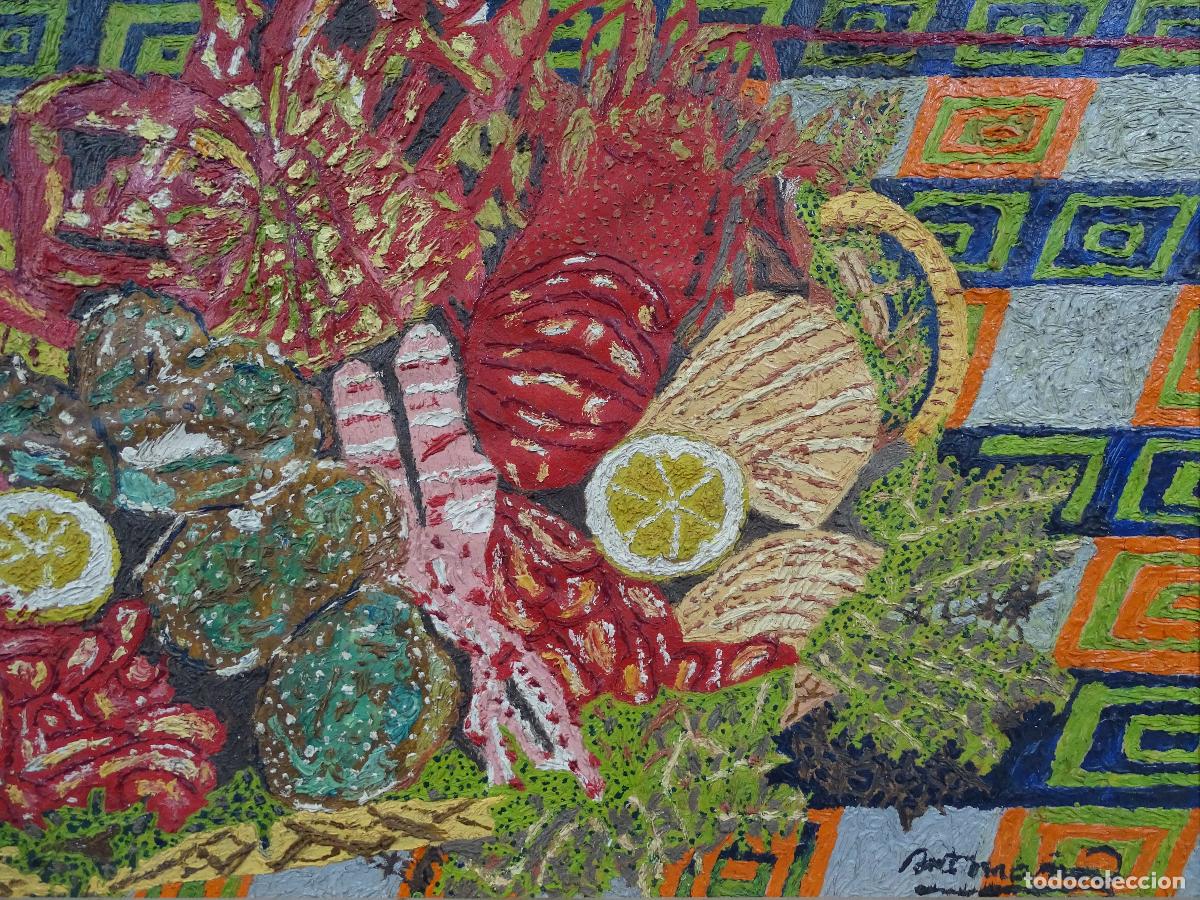 Arte: &Oacute;LEO TABLEX FIRMA ILEGIBLE. BODEGON. - Foto 7