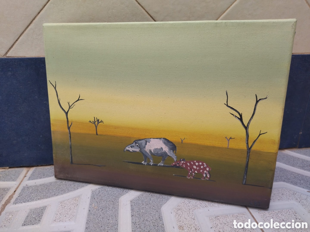 Arte: Cuadro oleo sobre bastidor animales - Foto 2