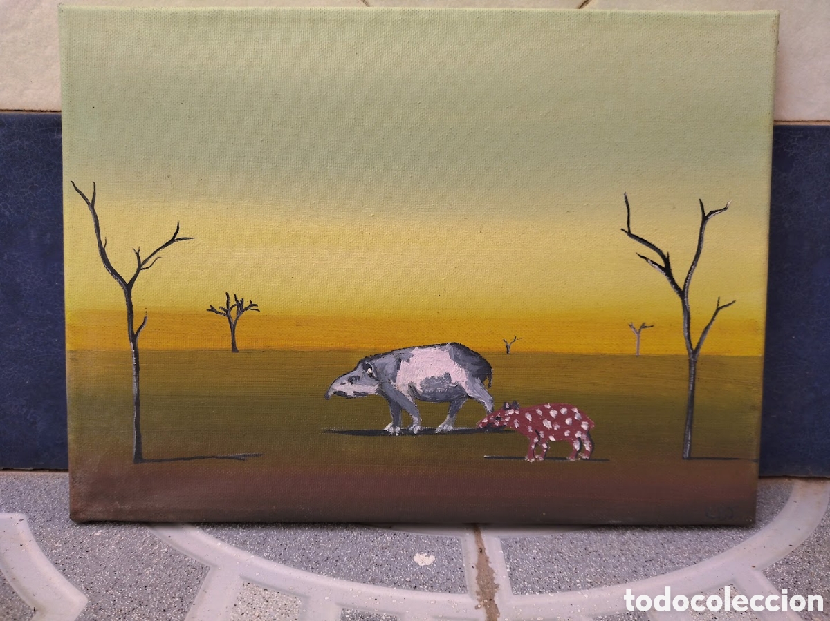 Arte: Cuadro oleo sobre bastidor animales - Foto 3