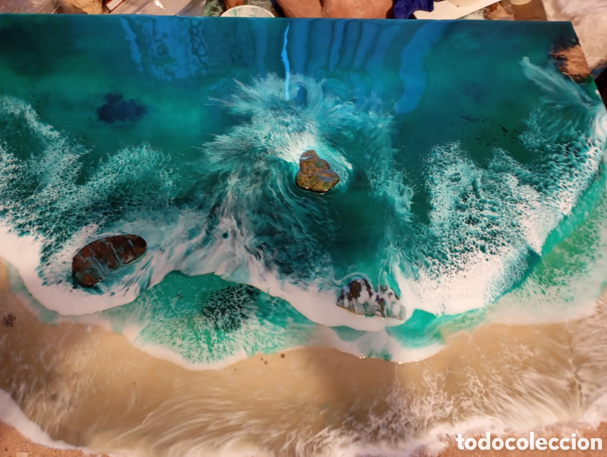 Arte: Cuadro playa de resina - Foto 2
