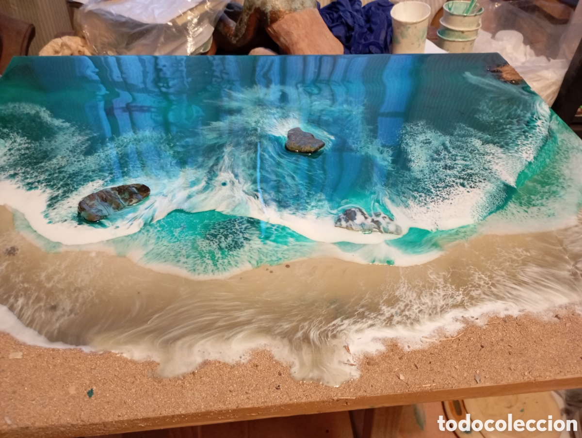 Arte: Cuadro playa de resina - Foto 1
