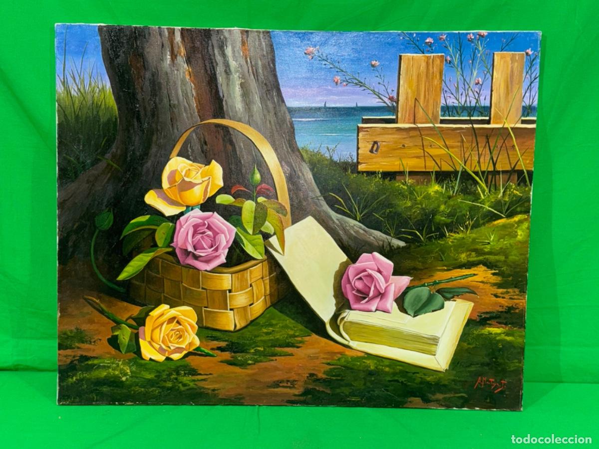 Arte: Oleo sobre lienzo bodeg&oacute;n de Antonio Montoya - Foto 1