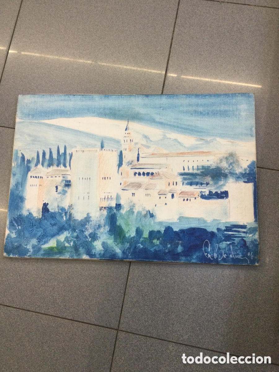 Art: Cuadro al &oacute;leo firmado 55 &times; 38 cm lote n&uacute;mero 30