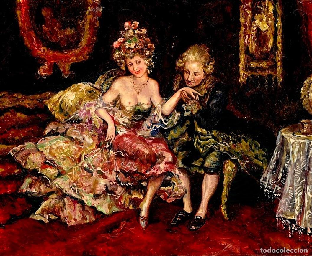 Arte: ESCENA DE SALON FIRMADO - Foto 1
