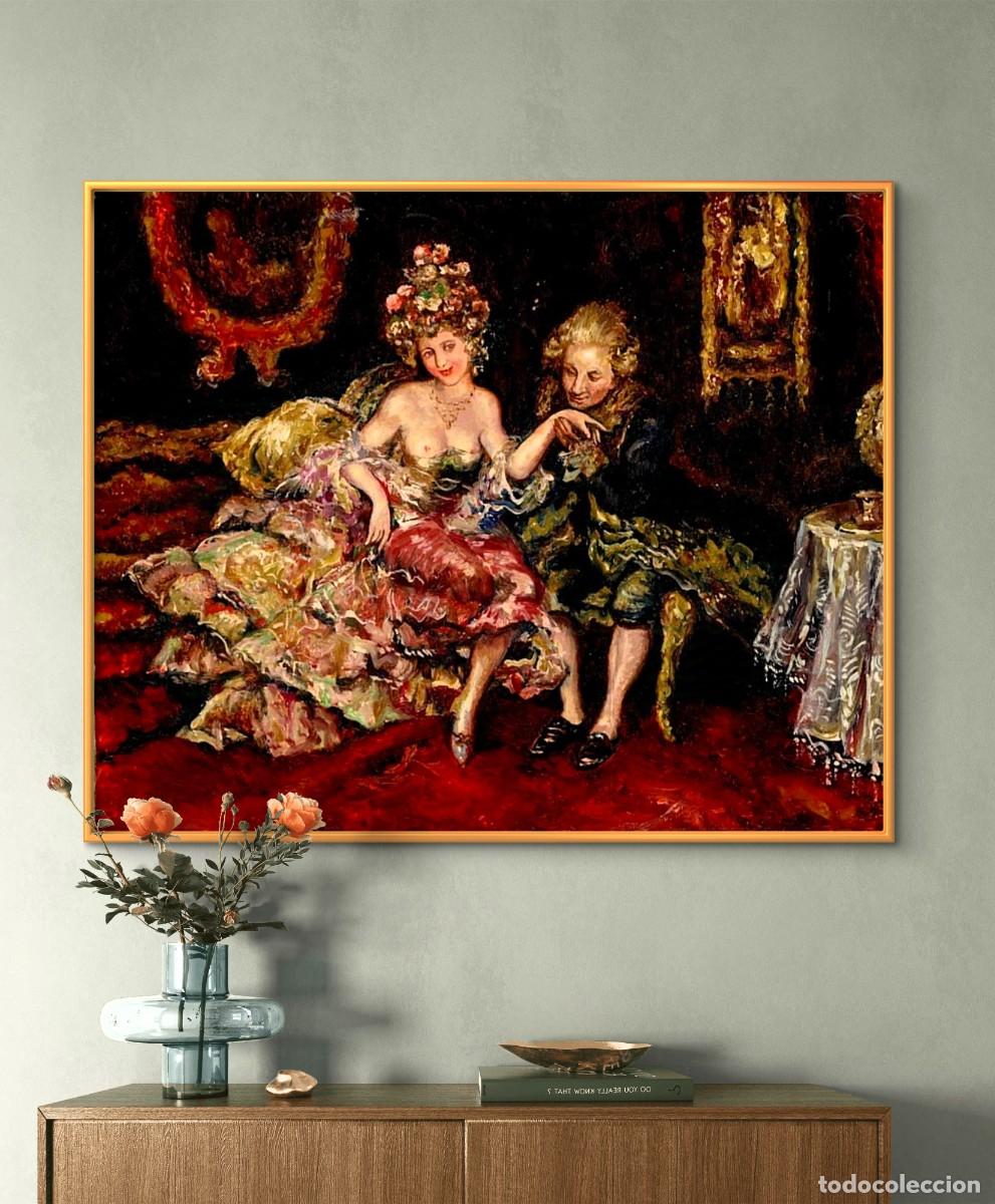 Arte: ESCENA DE SALON FIRMADO - Foto 2