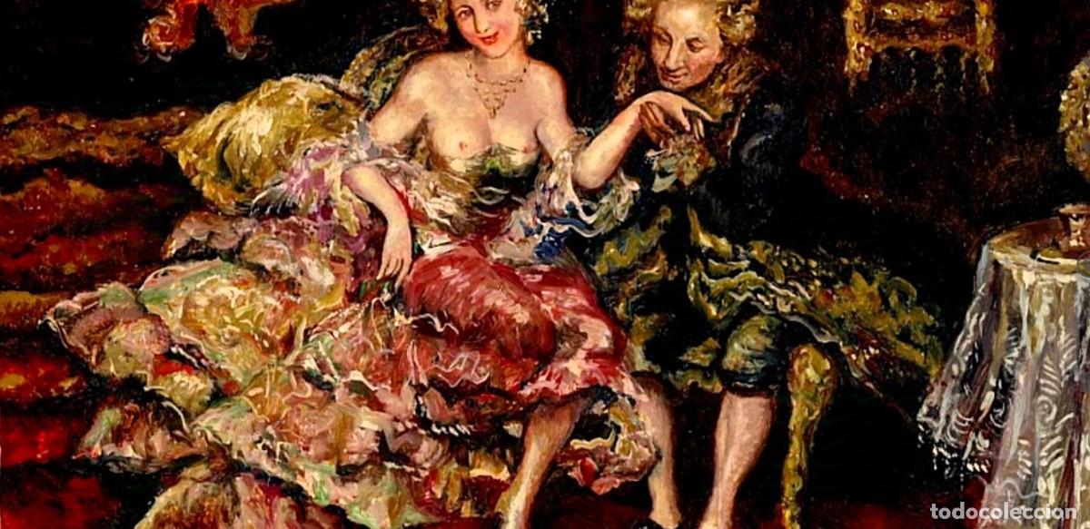 Arte: ESCENA DE SALON FIRMADO - Foto 5