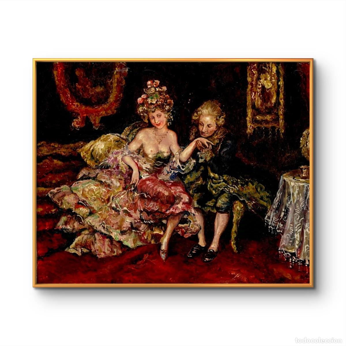 Arte: ESCENA DE SALON FIRMADO - Foto 11