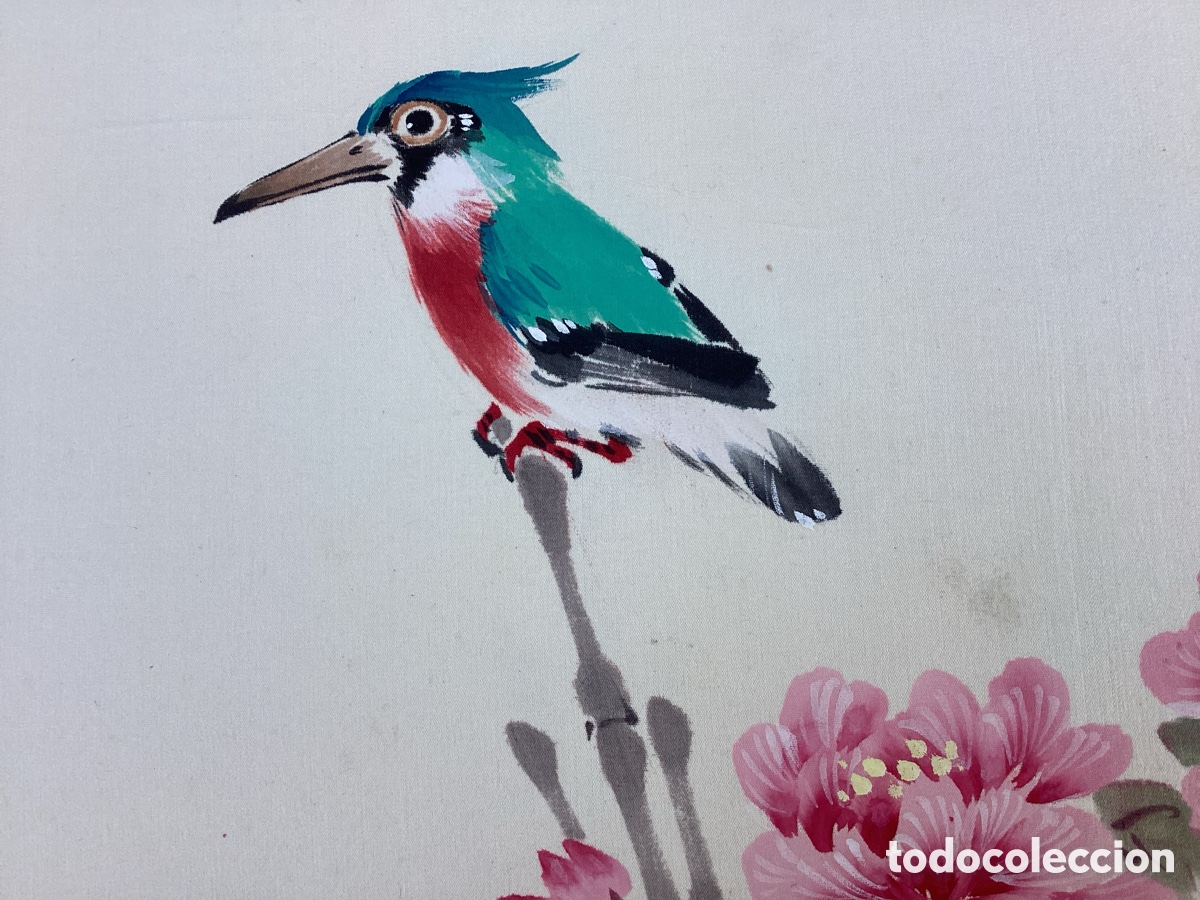 Arte: SEDA PINTADA A MANO ORIGINAL - Foto 5