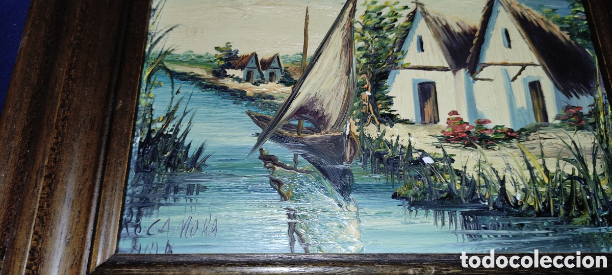 Arte: Cuadro, Oleo Albufera A. Rocamora - Foto 2