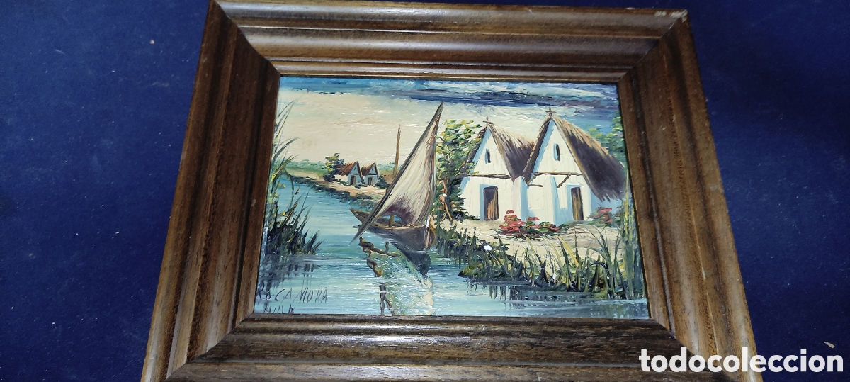 Arte: Cuadro, Oleo Albufera A. Rocamora - Foto 6