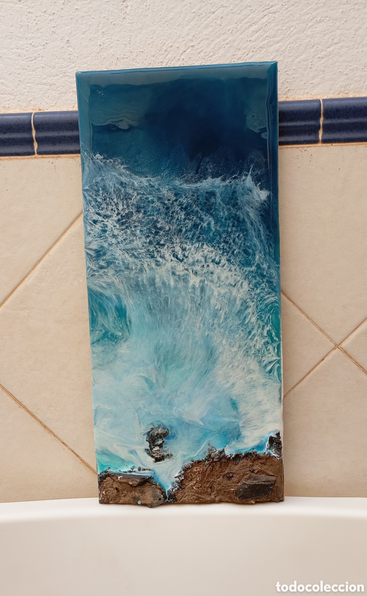 Arte: Cuadro mar con rocas - Foto 5