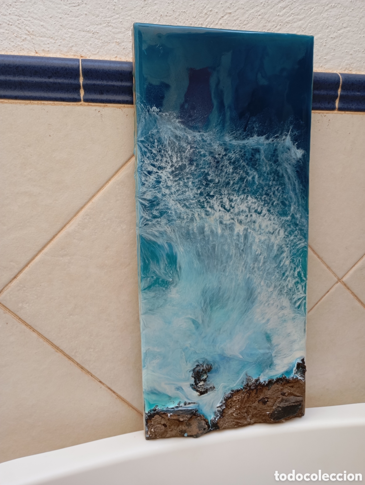 Arte: Cuadro mar con rocas - Foto 1