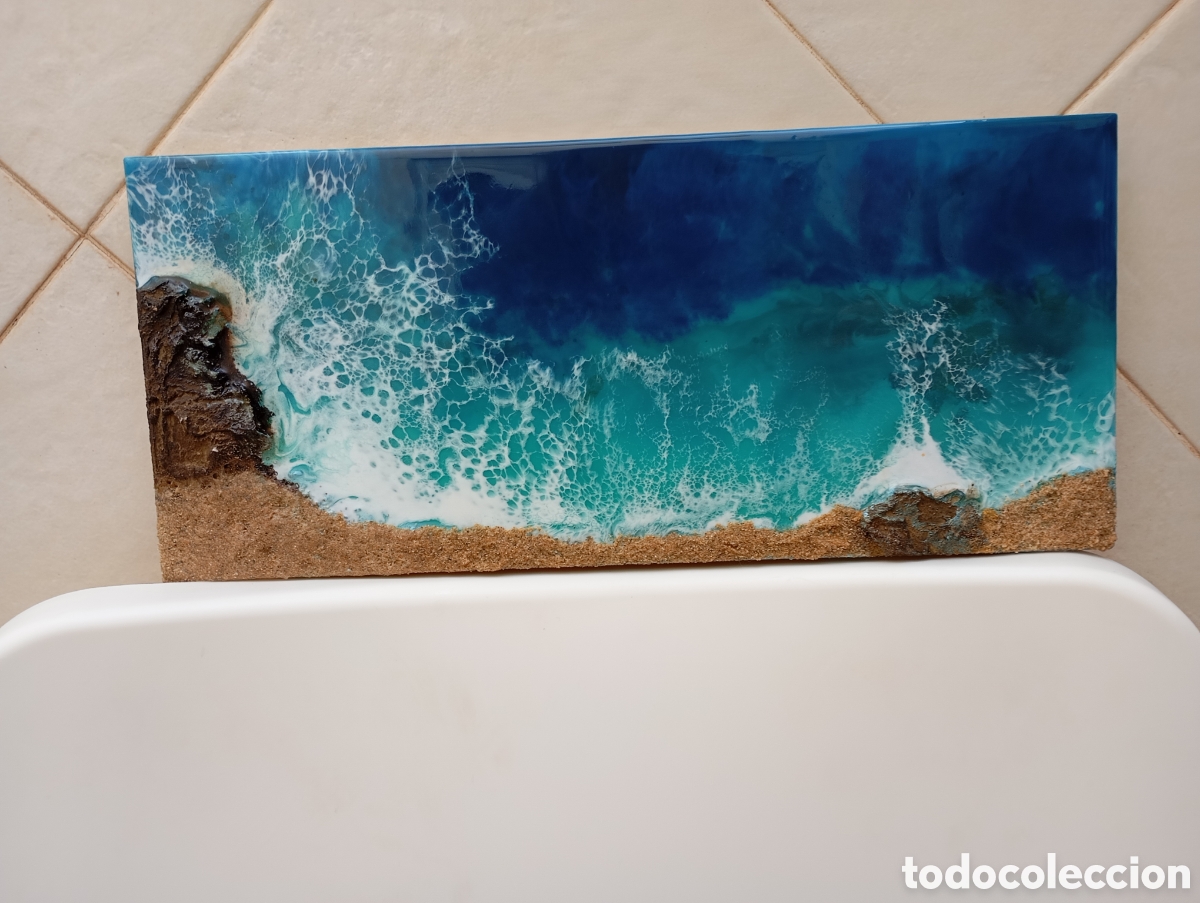 Arte: Cuadro cala con rocas - Foto 4