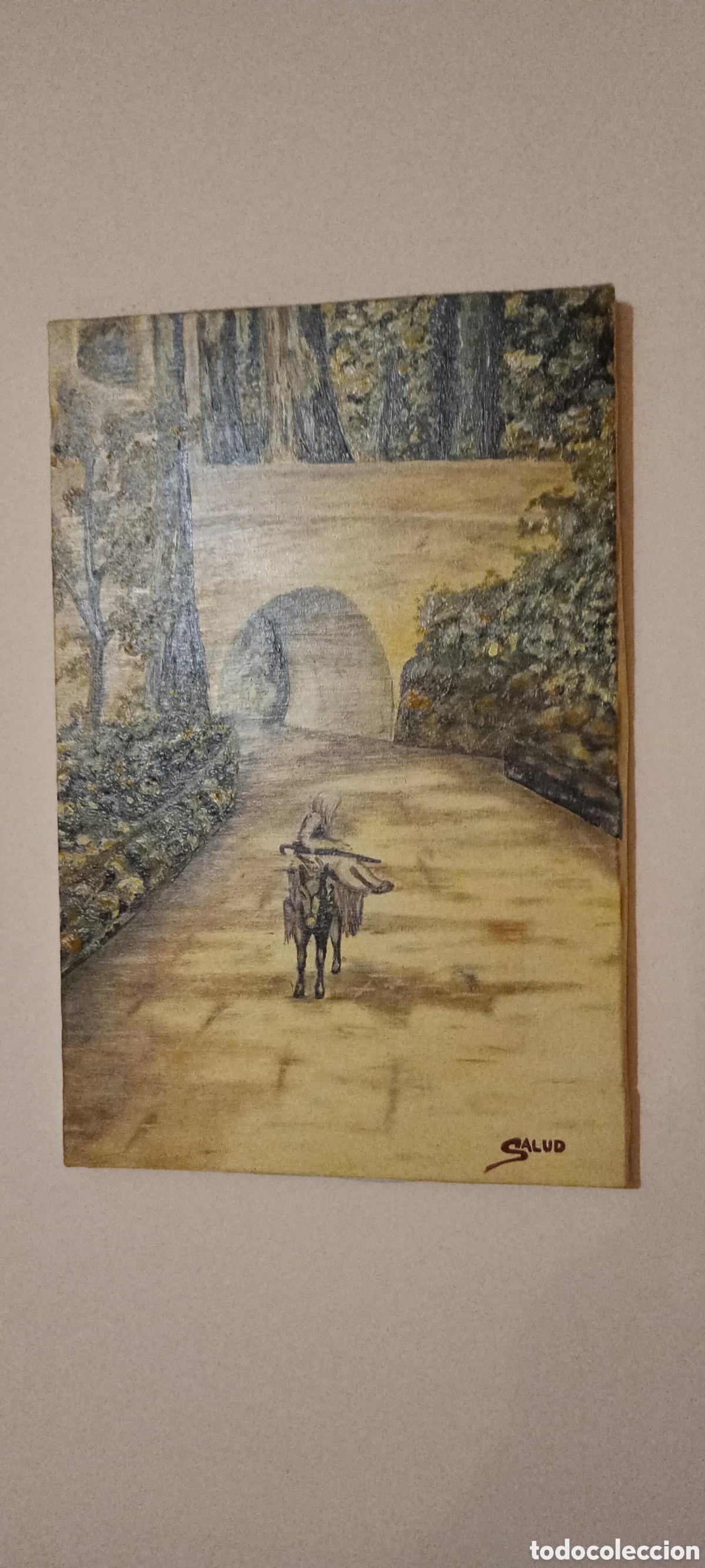 Arte: Cuadro puente sobre el parque - Foto 1