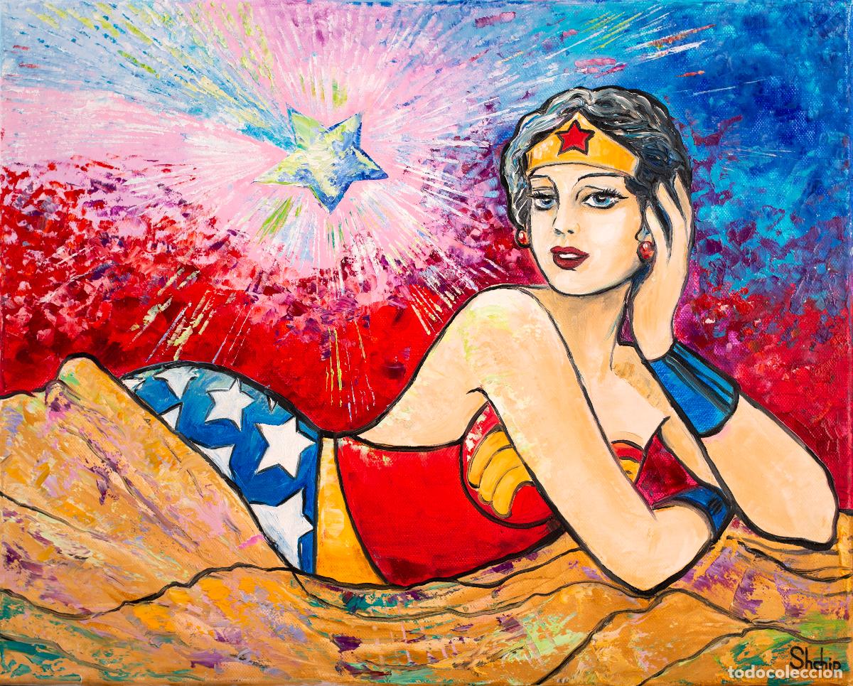 Arte: Cuadro Wonder Woman Lying Under Star .