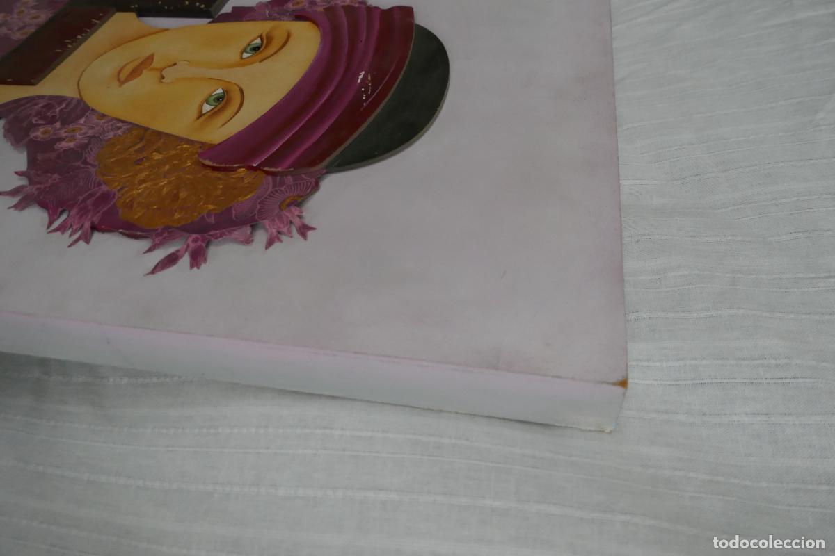 Arte: Oleo sobre tabla de una mujer. - Foto 9