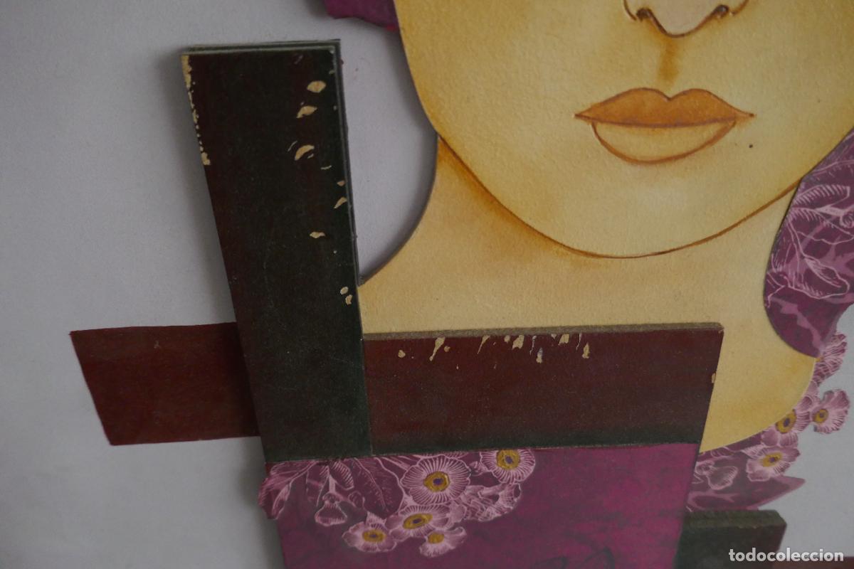Arte: Oleo sobre tabla de una mujer. - Foto 14