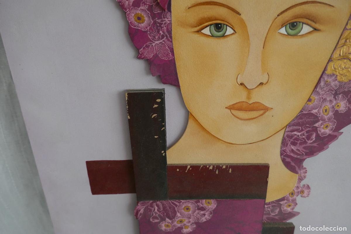 Arte: Oleo sobre tabla de una mujer. - Foto 15