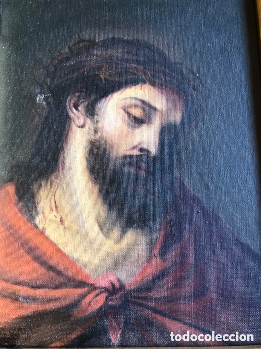 Arte: Oleo sobre lienzo marco en pan de oro - Foto 2