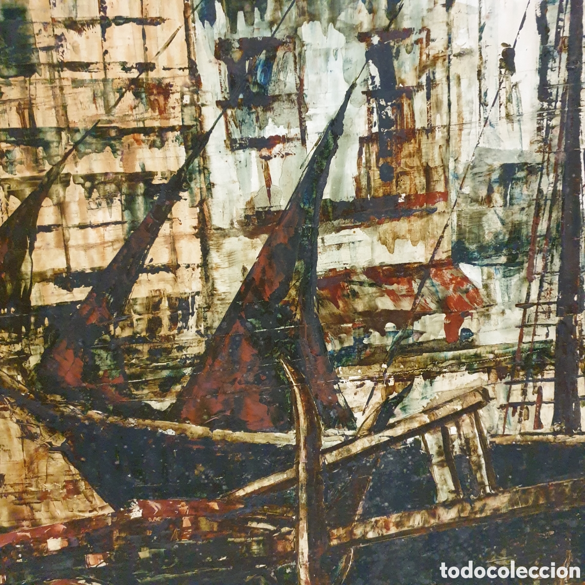 Arte: &Oacute;leo sobre tabla ARGUELLES 50x73 - Foto 3