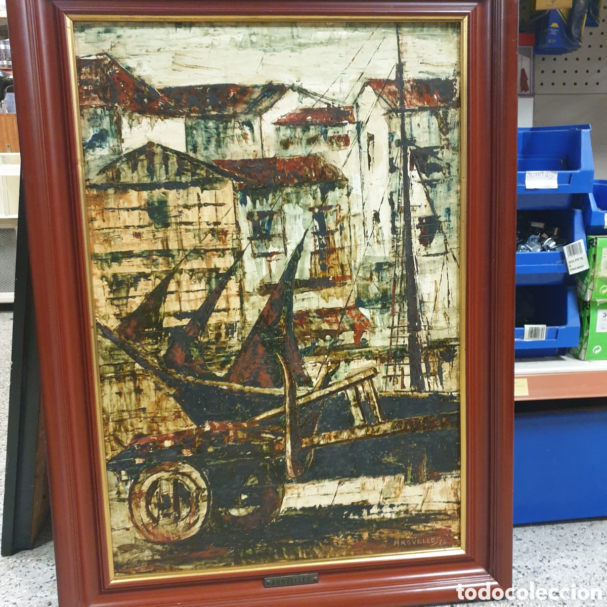 Arte: &Oacute;leo sobre tabla ARGUELLES 50x73 - Foto 1