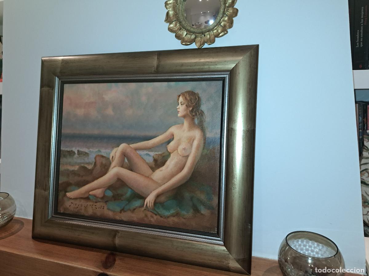 Kunst: ALCOY - VICENTE MOY&Aacute; L&Oacute;PEZ - ( 1934 - 2010 ) - DESNUDO DEL PRESTIGIOSO PINTOR ALCOYANO
