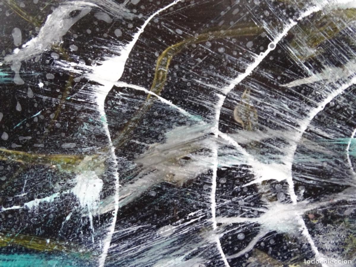 Arte: OLEO ABSTRACTO SOBRE TABLA ANONIMO. GALAXIA. - Foto 5
