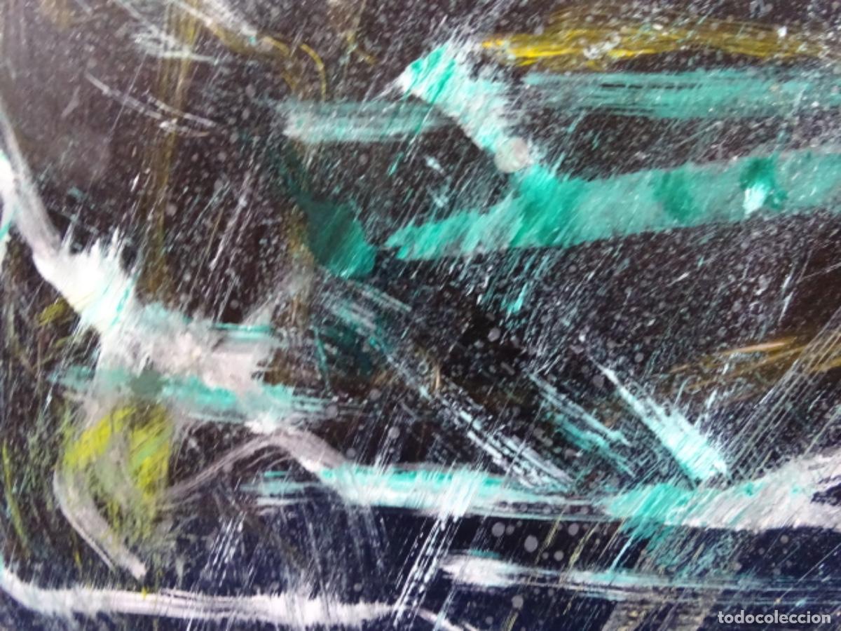 Arte: OLEO ABSTRACTO SOBRE TABLA ANONIMO. GALAXIA. - Foto 6
