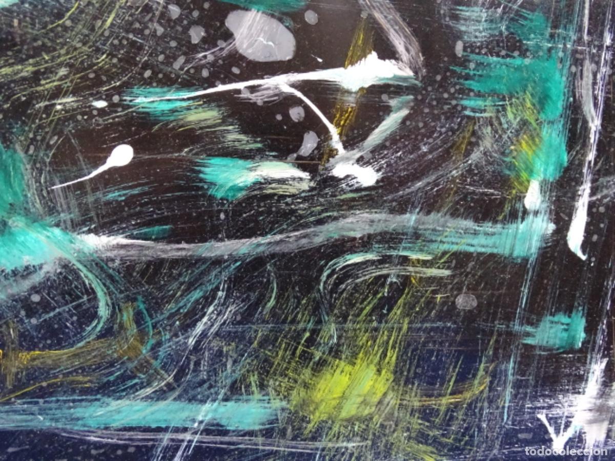 Arte: OLEO ABSTRACTO SOBRE TABLA ANONIMO. GALAXIA. - Foto 7