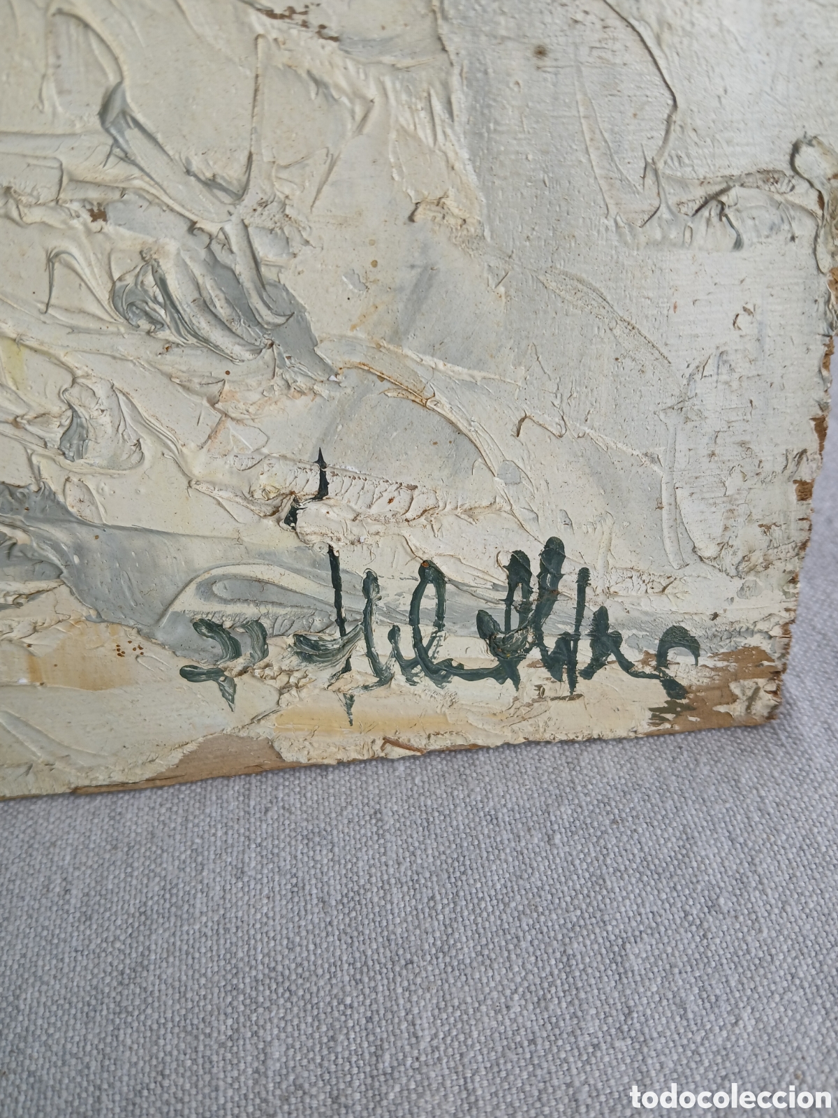 Arte: &Oacute;leo sobre tablex, autor a indentificar - Foto 3