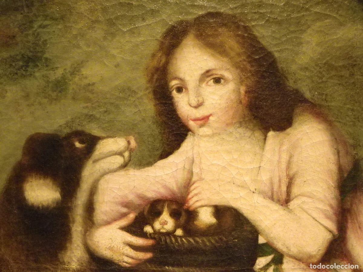 Arte: Bodeg&oacute;n S-XVIII Ni&ntilde;a con perritos - Foto 2