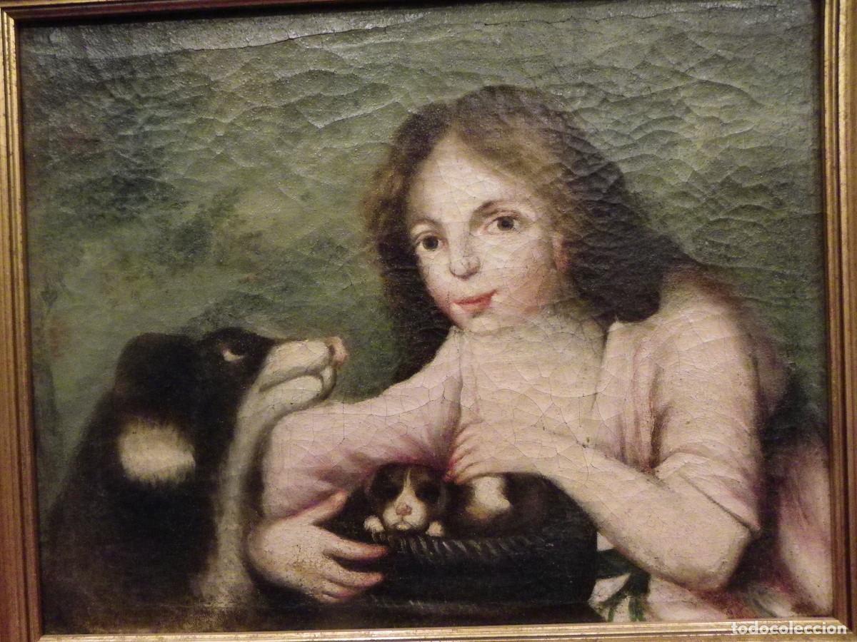 Arte: Bodeg&oacute;n S-XVIII Ni&ntilde;a con perritos - Foto 5