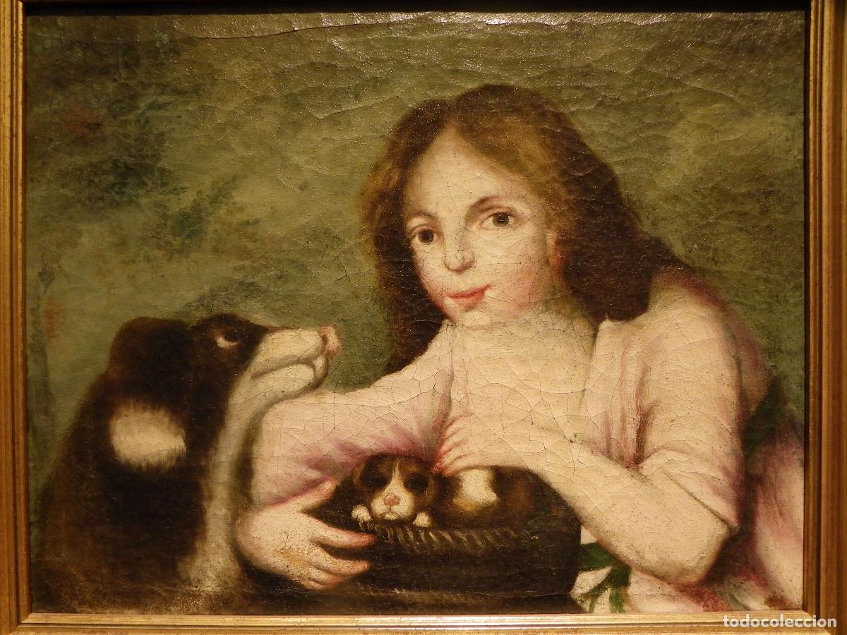 Arte: Bodeg&oacute;n S-XVIII Ni&ntilde;a con perritos - Foto 7
