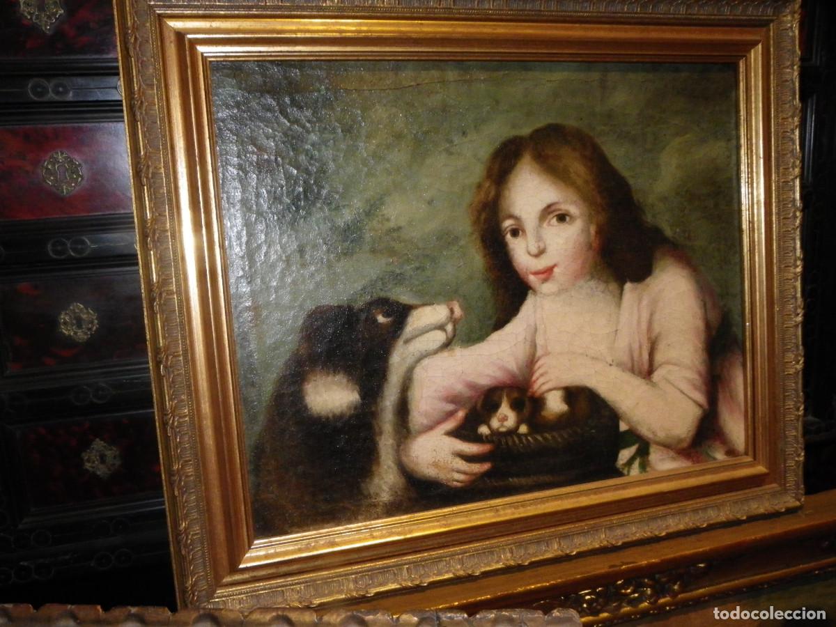 Arte: Bodeg&oacute;n S-XVIII Ni&ntilde;a con perritos - Foto 11