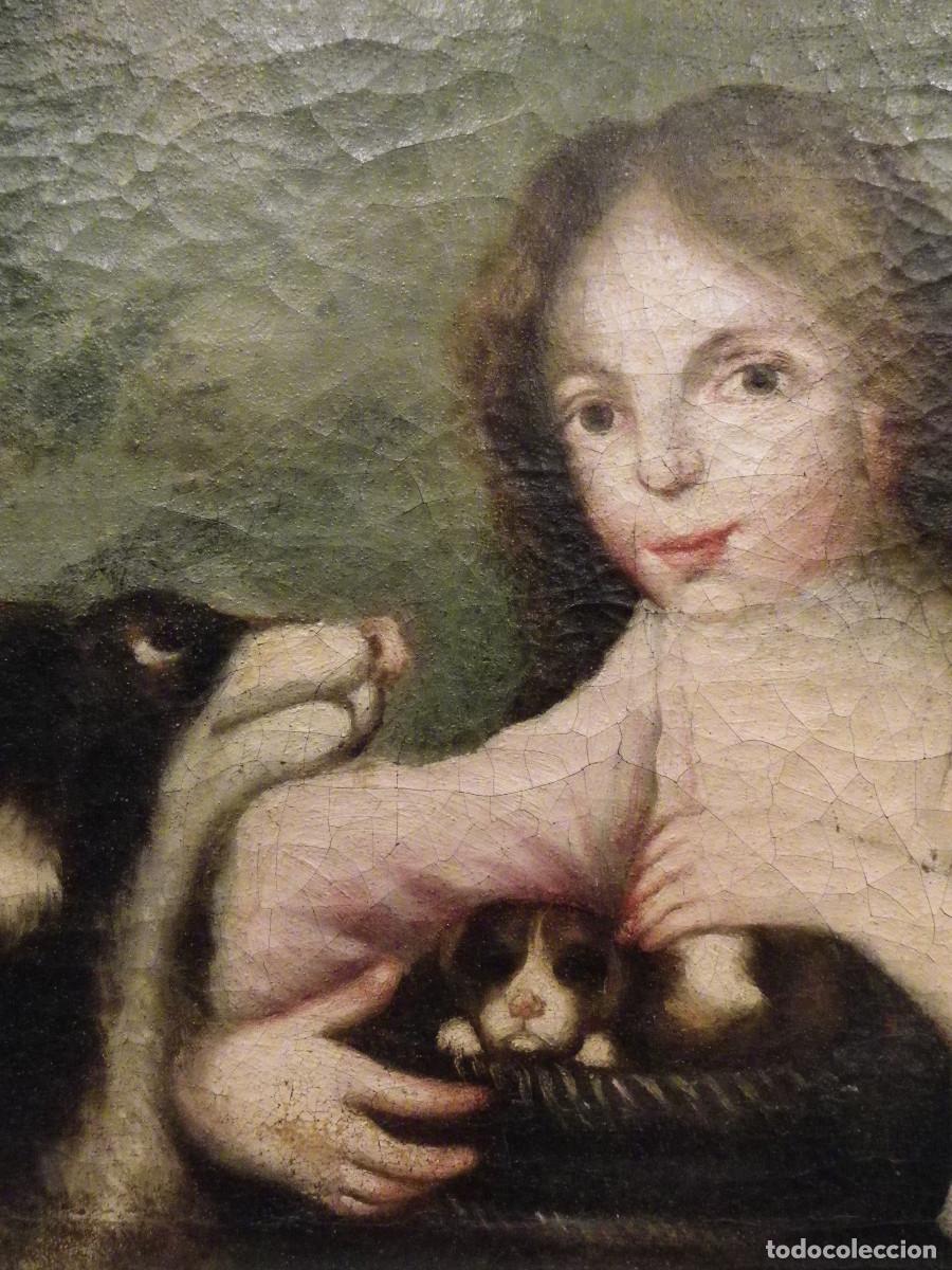 Arte: Bodeg&oacute;n S-XVIII Ni&ntilde;a con perritos - Foto 14
