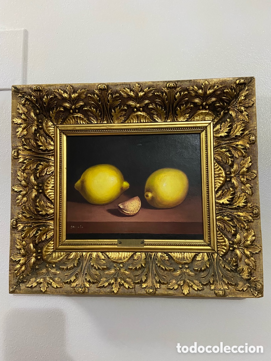 Arte: Cuadro al &oacute;leo bodeg&oacute;n de Limones de Bellido - Foto 1