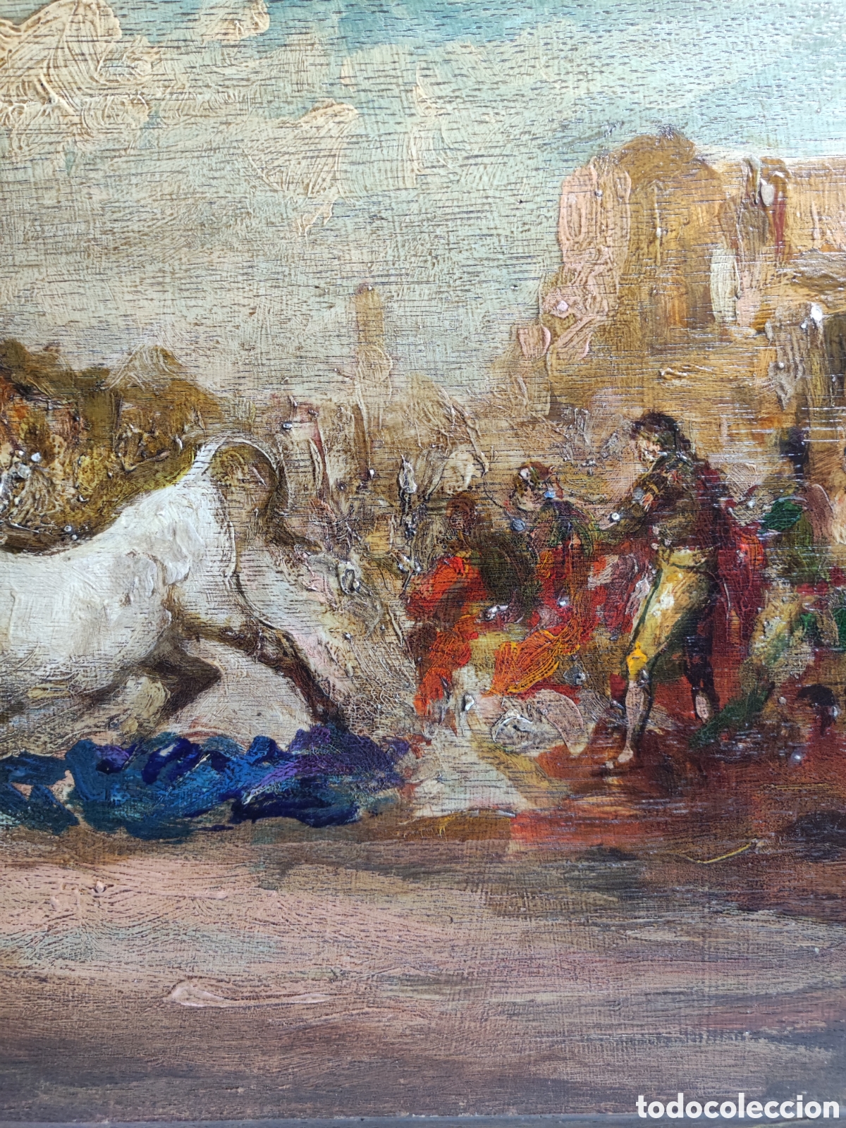 Arte: Tabla pintada toros fda. - Foto 4