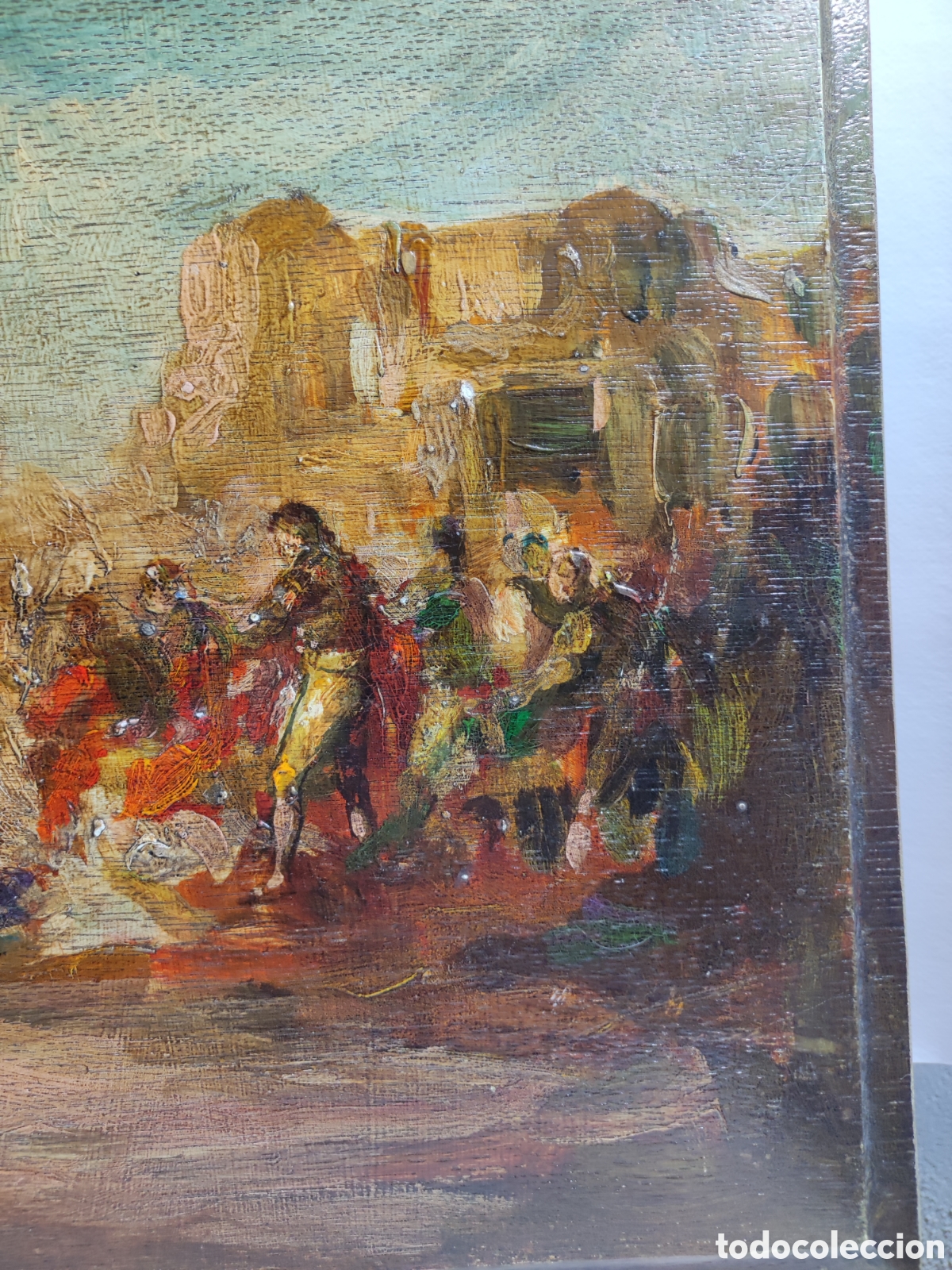 Arte: Tabla pintada toros fda. - Foto 5