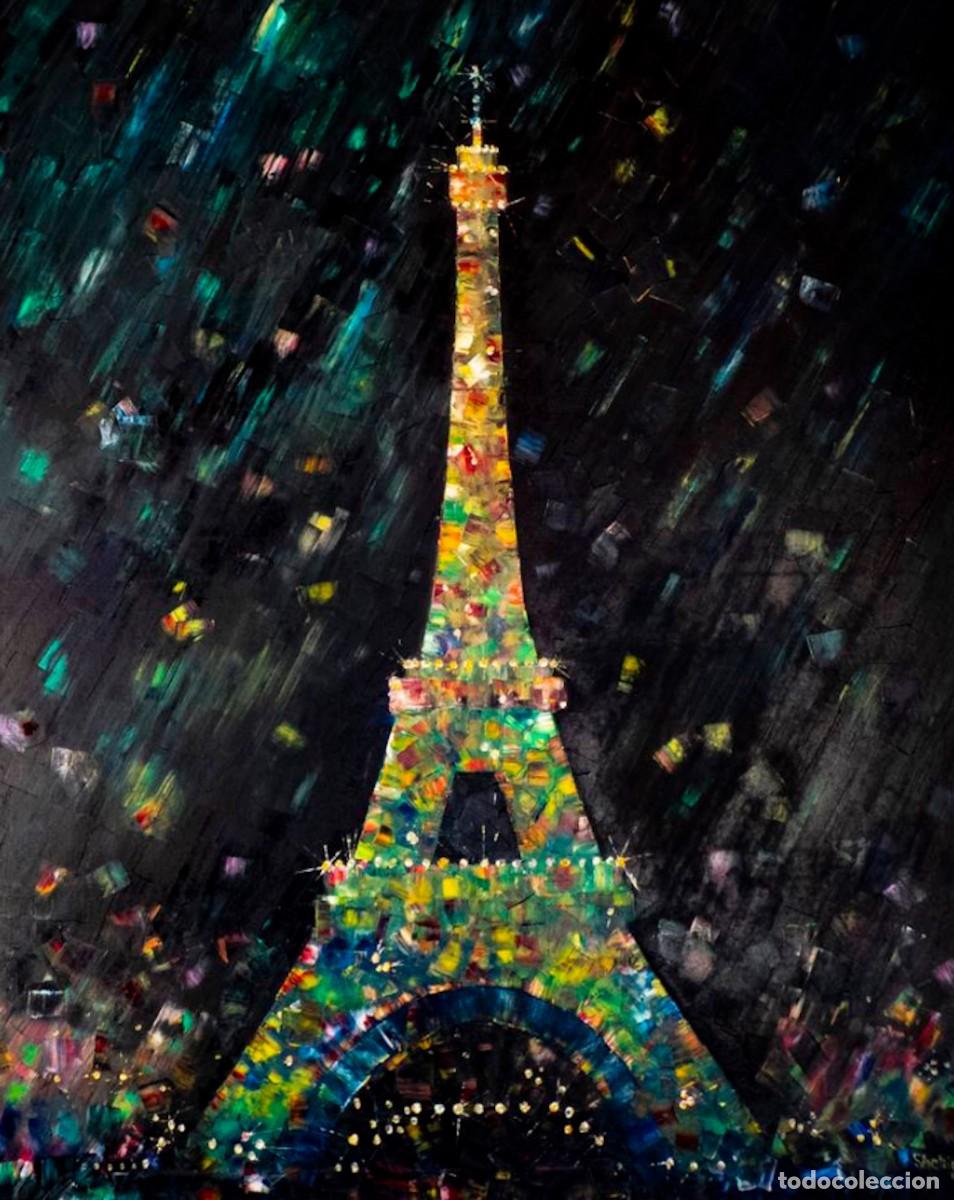Cuadro Rain in the night Paris .