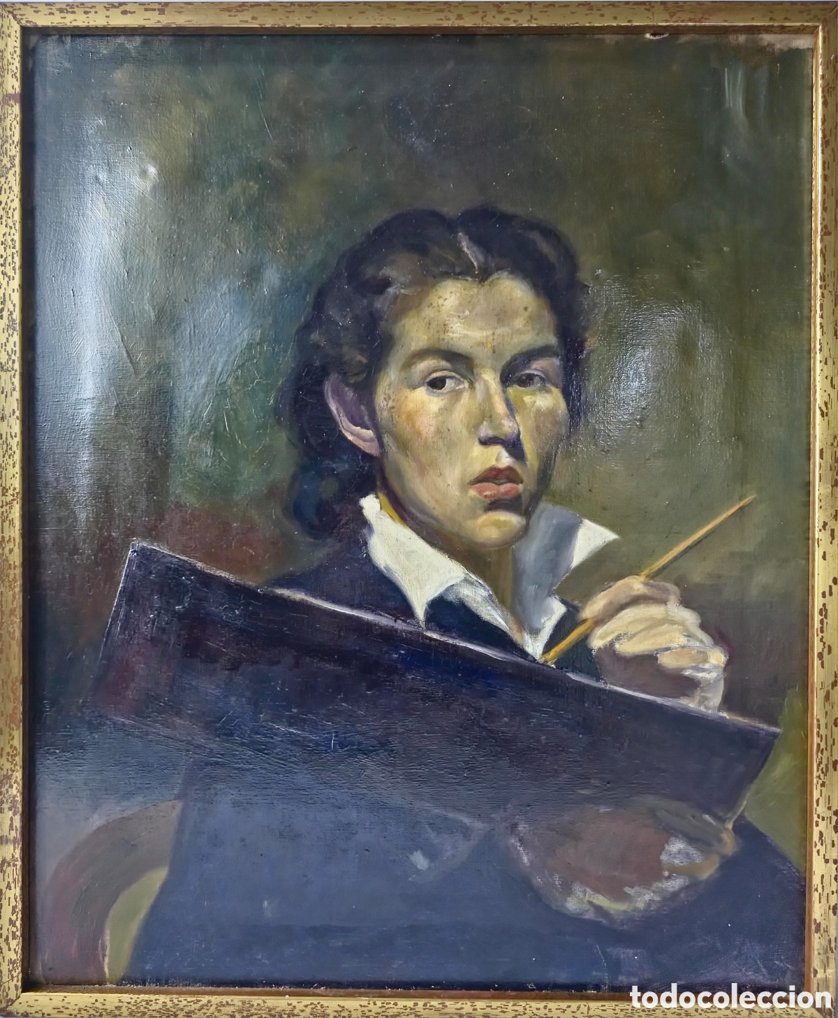 Arte: Autoretrato de Pintor An&oacute;nimo - Foto 1