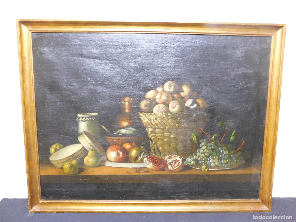 Arte: ANTIGUO OLEO SOBRE TELA BODEGON - Foto 2