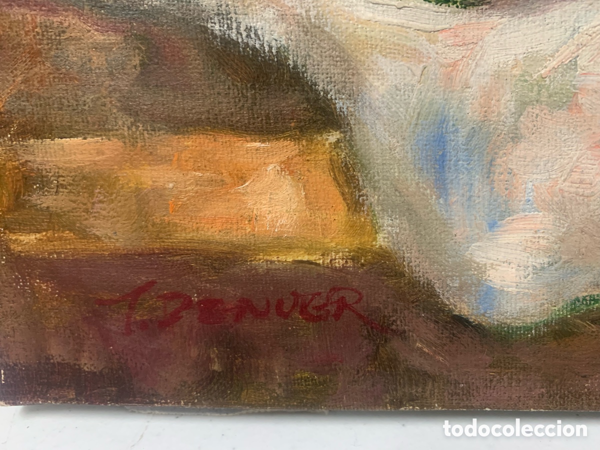 Arte: T. Denver , bodeg&oacute;n con frutas, 41x31 cm - Foto 2